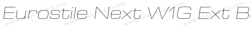 Eurostile Next W1G Ext Bold It字体转换
